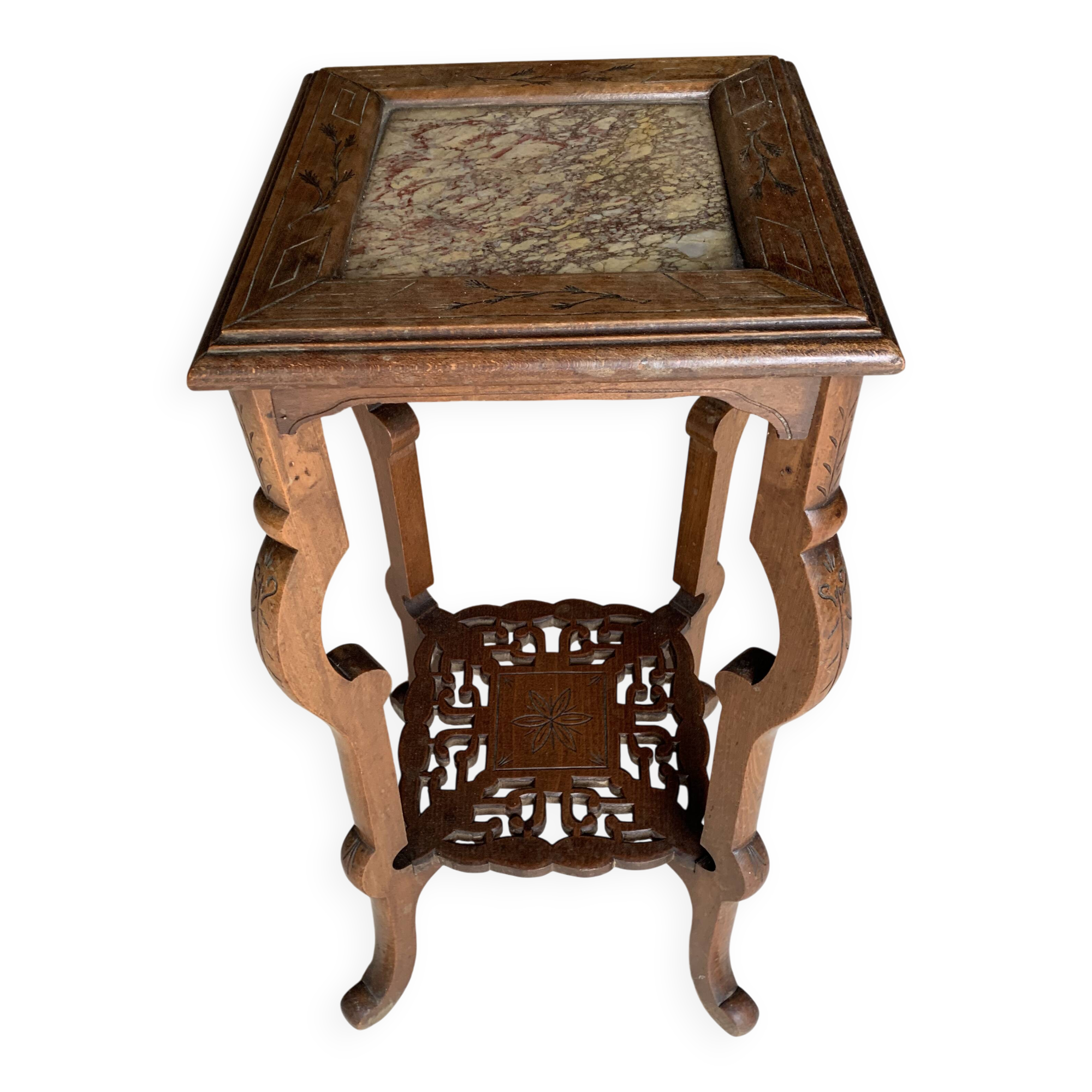 Wooden and marble selette