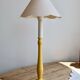 Vintage wooden bedside lamp painted yellow – Lampshade