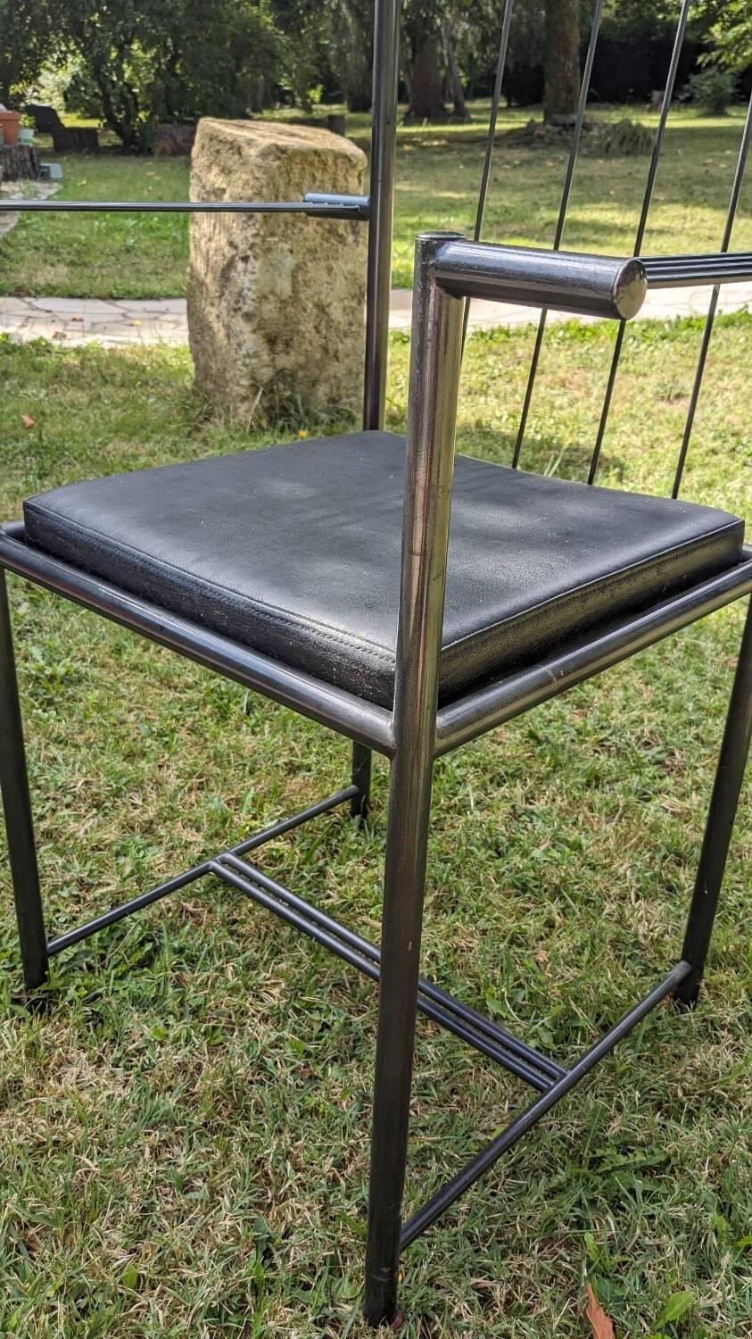 Duo of postmodern armchairs, vintage design from the 80s