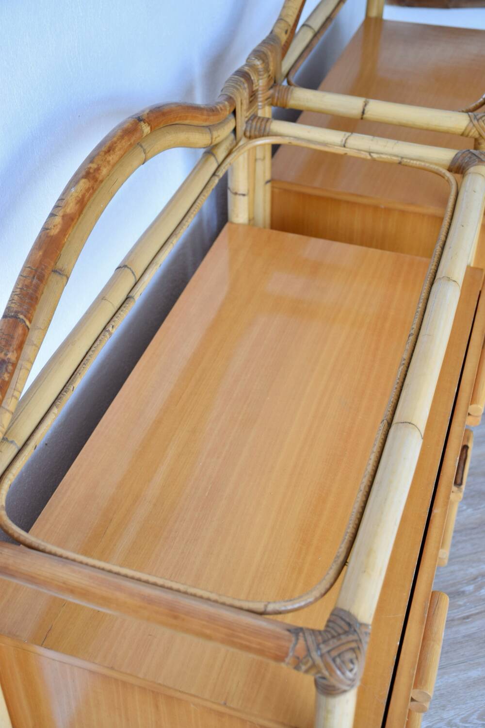 Bamboo chest of drawers