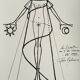 Nice press fashion illustration Paco Rabanne.  spring collection - summer 1995