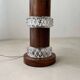 Vintage table lamp rosewood crystal glass 1960s Fagerlund