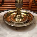 Empire style bouillotte lamp in brass and green sheet metal - Electricity