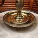 Empire style bouillotte lamp in brass and green sheet metal - Electricity
