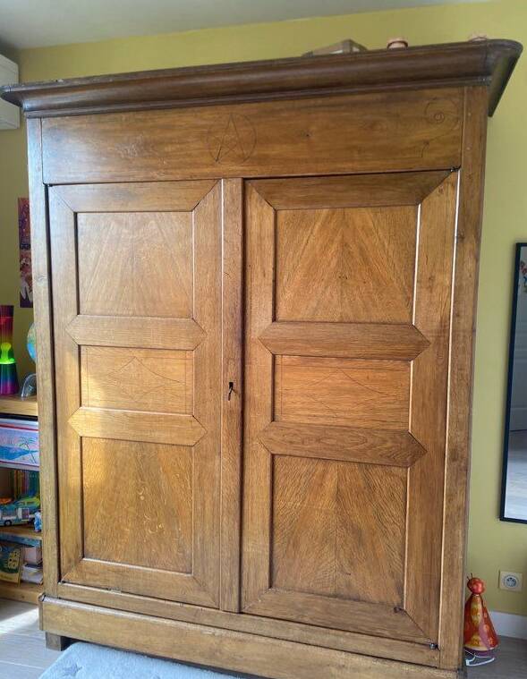 solid oak wardrobe with storage