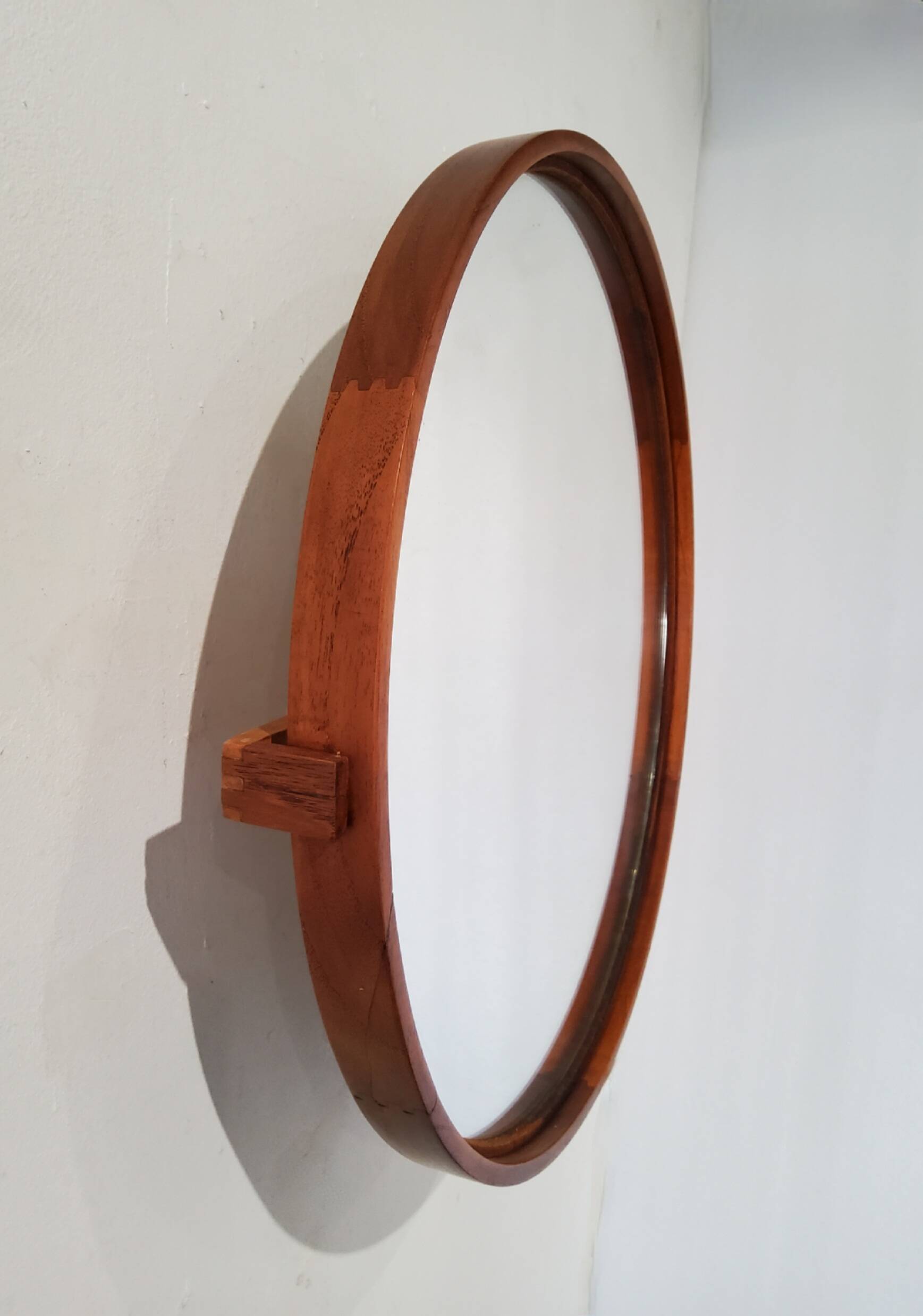 Scandinavian wall mirror in teak - luxury