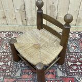 Low chair in elm and beech