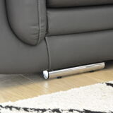 3-seater sofa in anthracite grey cowhide