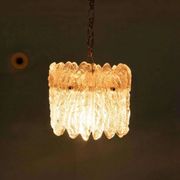 Orrefors Vintage Glass Suspension, Space Age lamp by Fagerlund