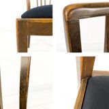 Lot de 2 chaises vintage Mid-Century dossier à barreaux bois massif design