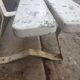 Old school bench white old patina