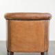 Vintage sheepskin club armchair in a beautiful light cognac colour