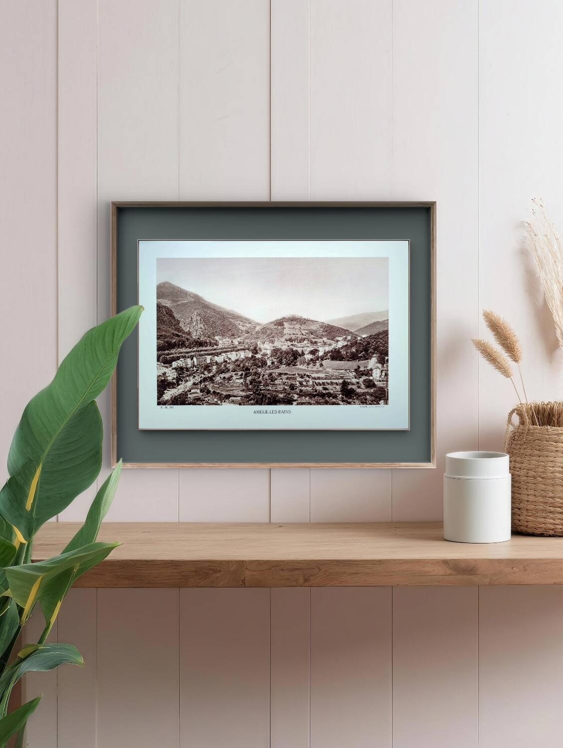 Amélie-les-Bains, vintage, photo print from 1935.