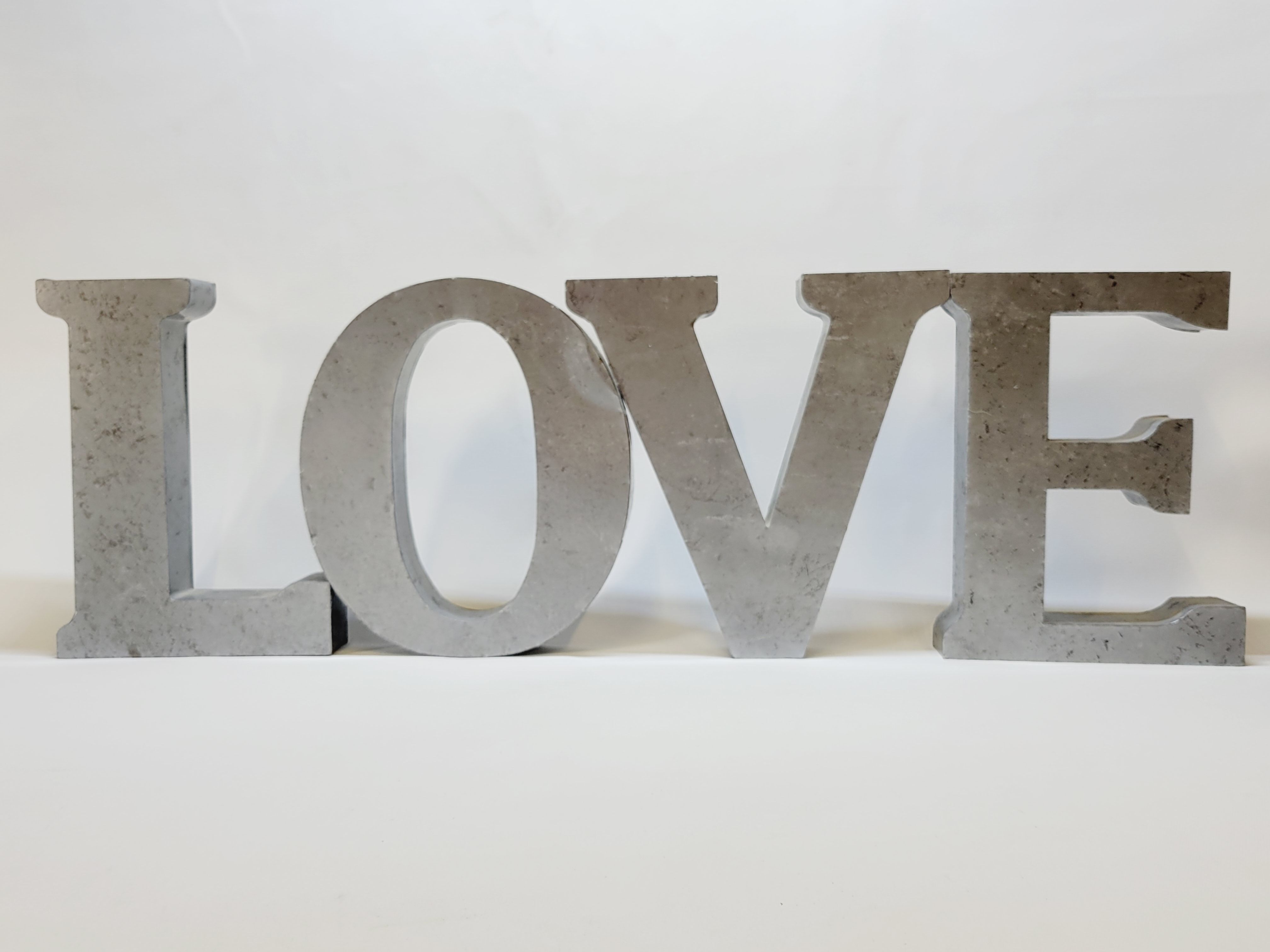 4 decorative letters metal sign LOVE FLY