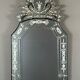 Venetian mirror engraved with floral decoration, 20th century