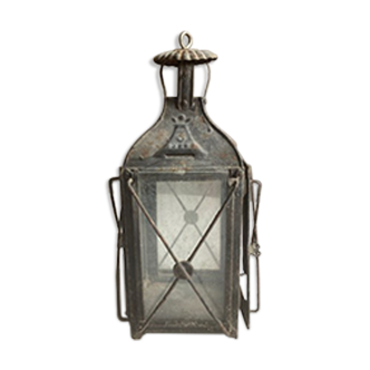 Antique lantern in black metal