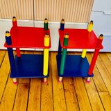 Pair of Pierre Sala “Crayon” bedside tables - 1980s