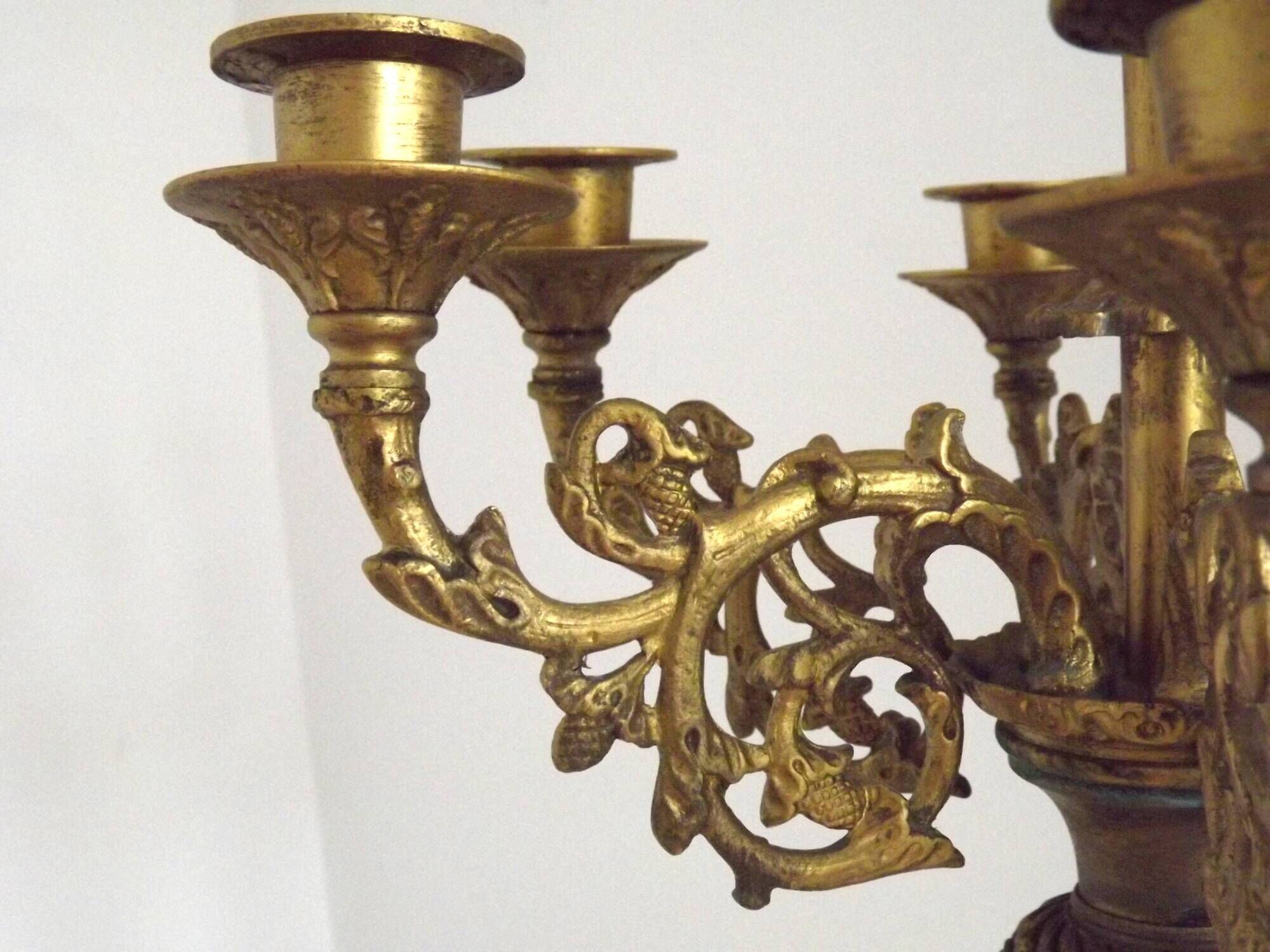 Magnificent French Louis XVI Style Bronze Seven-Light Candelabra LF Paris