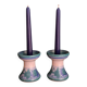 Two ceramic candlesticks