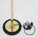 1980s Brass and Glass Floor Lamp, Restored