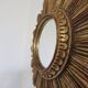 Miroir soleil doré oeil de sorcière années 60/70 - 25x25cm