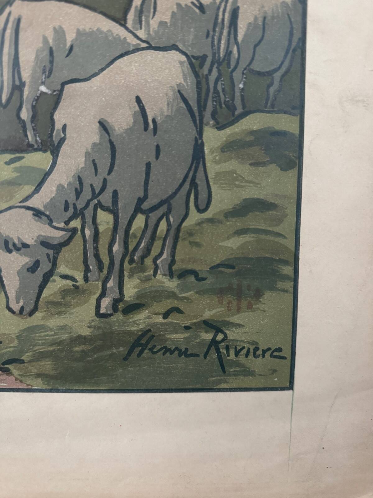 Lithograph by Henri Rivière The Aspects of Nature - Summer Evening