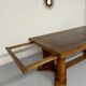 Antique Art Deco walnut and burl wood table, 1930s, France, with extensions