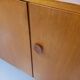 Vintage teak and black metal row from the 60s