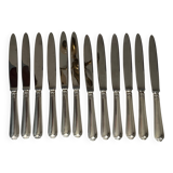 12 silver-plated metal knives