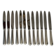 12 silver-plated metal knives