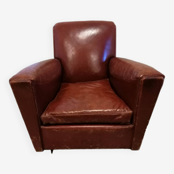 Leather club chair