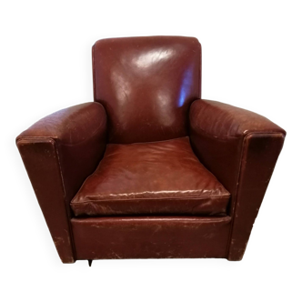 Fauteuil club en cuir