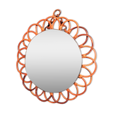 Rattan wall mirror "sun" 1960s