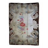 Handmade antique American hooked rug 5.10' x 8.10' (180cm x 272cm) 1880s - 1B539