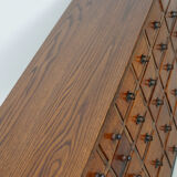 Vintage dutch oak jewelers / watchmakers cabinet, circa 1930