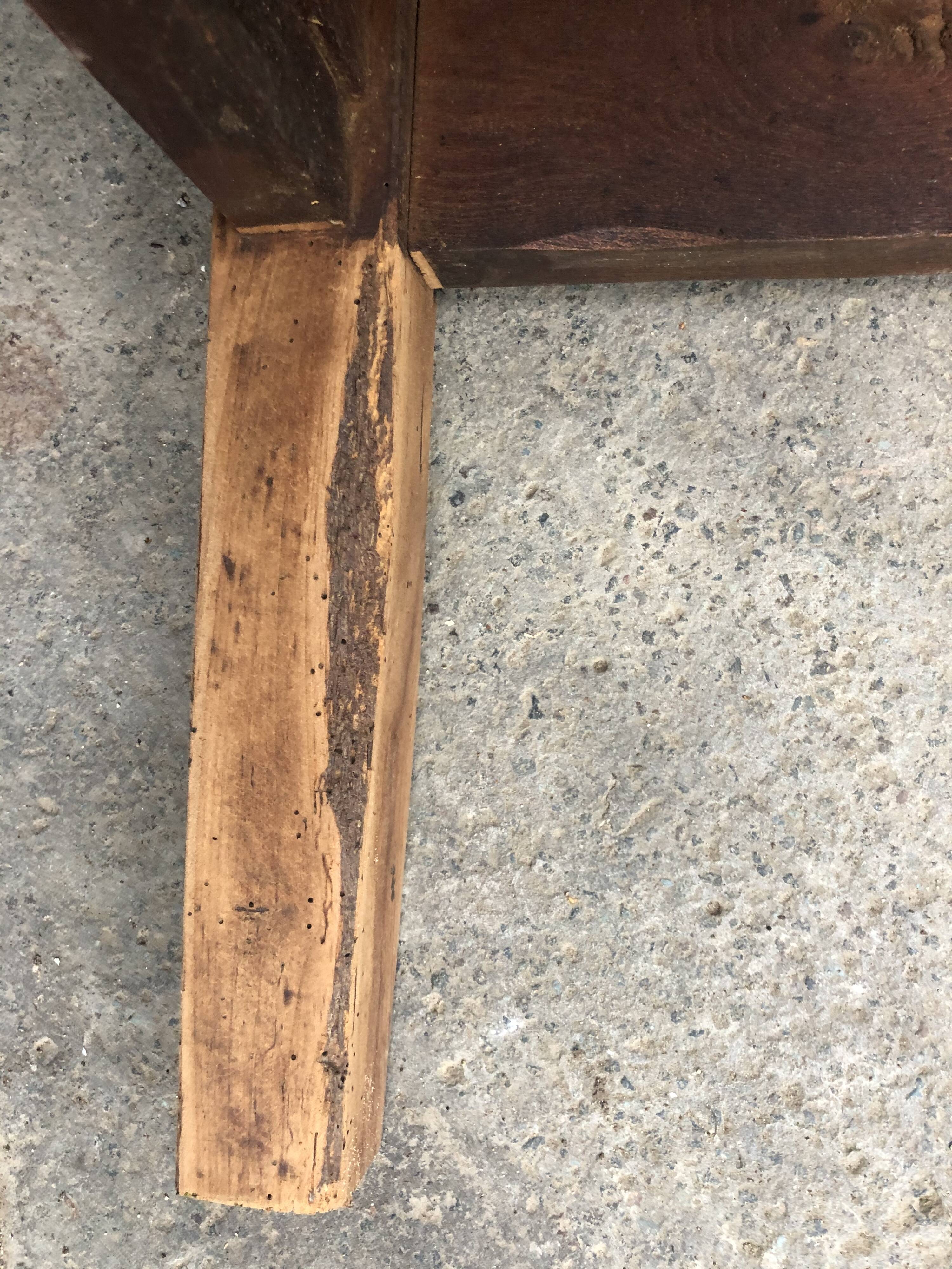 Raw wood farm table coffee table