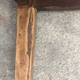 Raw wood farm table coffee table