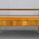 1960s Czechoslovakian Maple TV Rack with Drawers and Glass Top