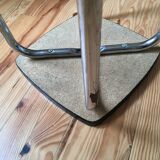 Hard blue formica stool