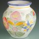 Vase faience motif printanier Fabrice Cudenec Quimper FAB