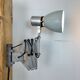 Industrial Grey Scissor Wall Lamp, 1960s