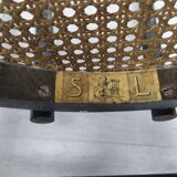 Black canned bistro chairs