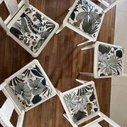 5 relooked antique chairs