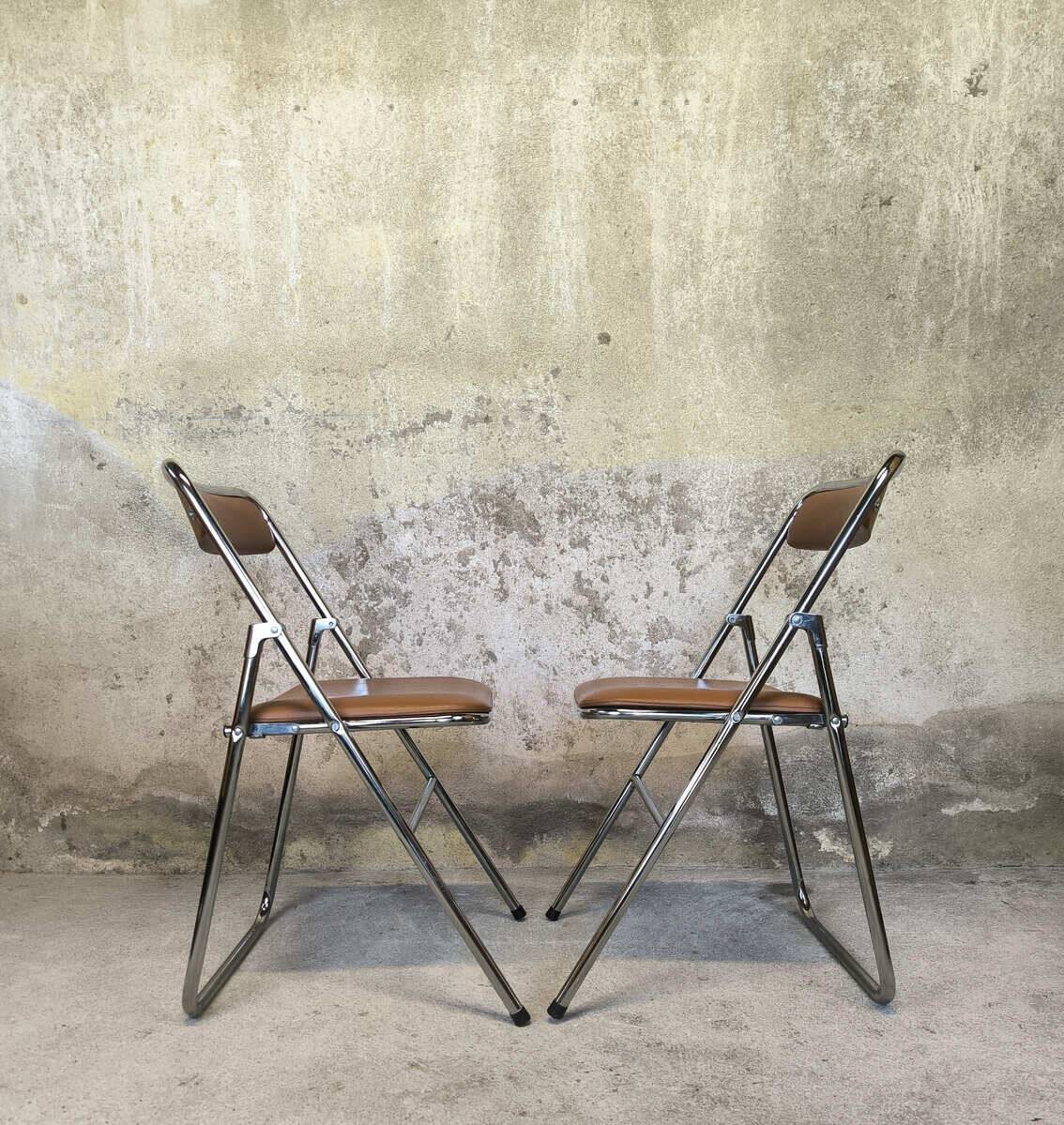 Pair of vintage Soudexvinyl chairs