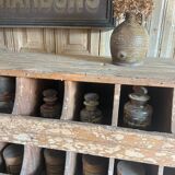 Antique seed cabinet with compartments