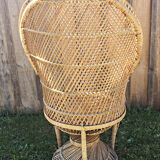 Fauteuil en osier Emmanuelle - années 60