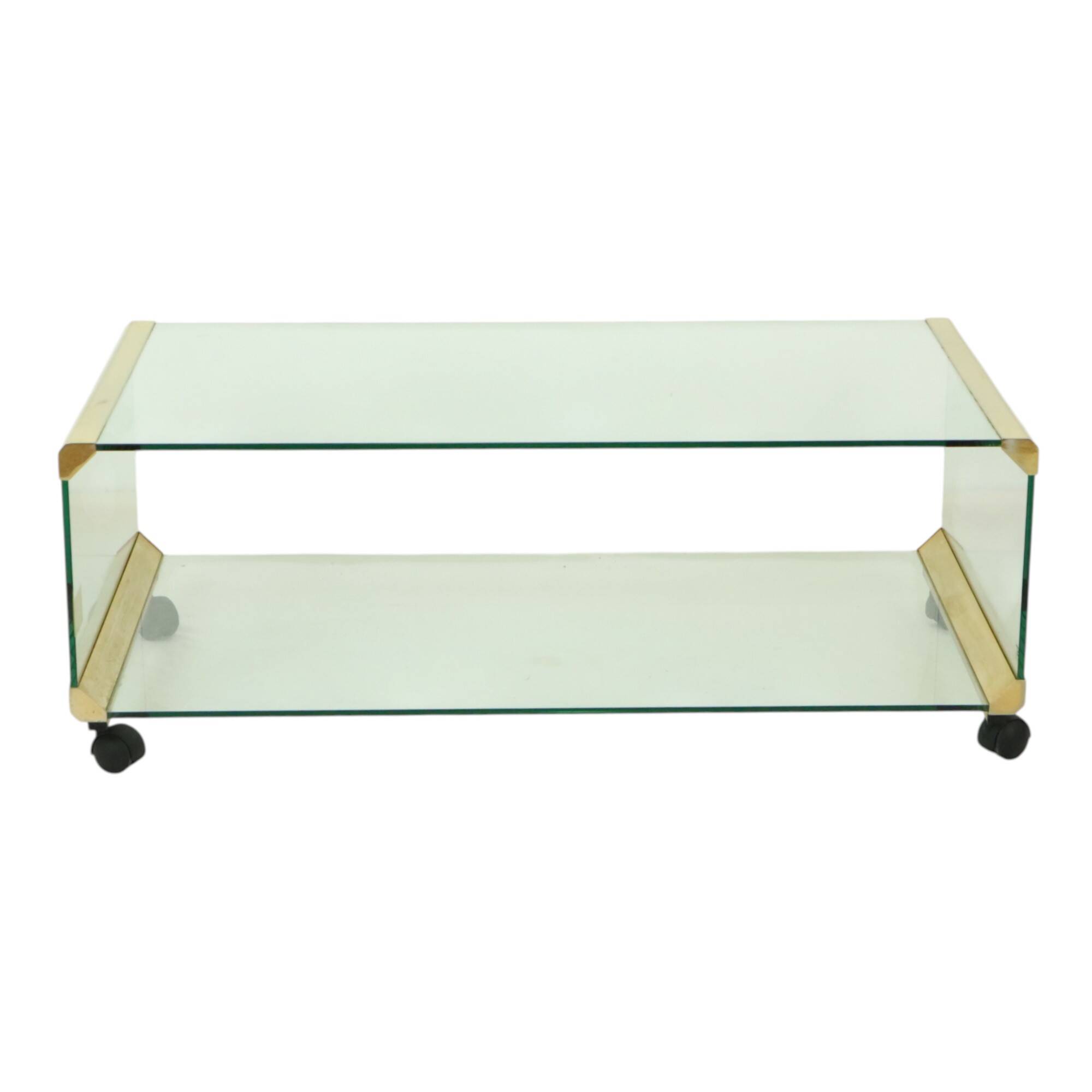 Italian Glass Coffee Table Gallotti & Radice Vintage Design 100cm