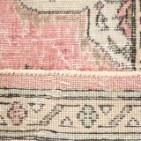 3x12 Pink Dark Blue Oriental Vintage Runner Rug
