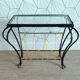Vintage magazine holder "scoubidou" in black wrought iron.