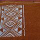 Carpet kilim orange blue white handmade, 120x65cm